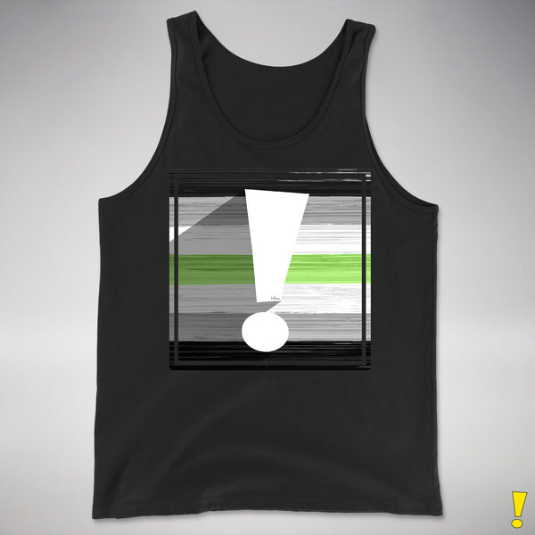 Agender Pride Flag Exclamation Point Premium Tank Top - Black